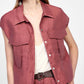 Camicia senza maniche con tasche