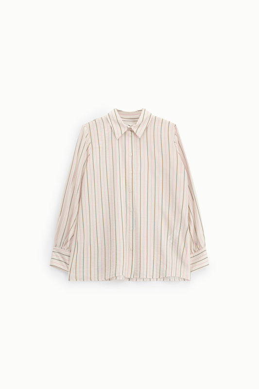 Camicia a righe con maniche lunghe e bottoni