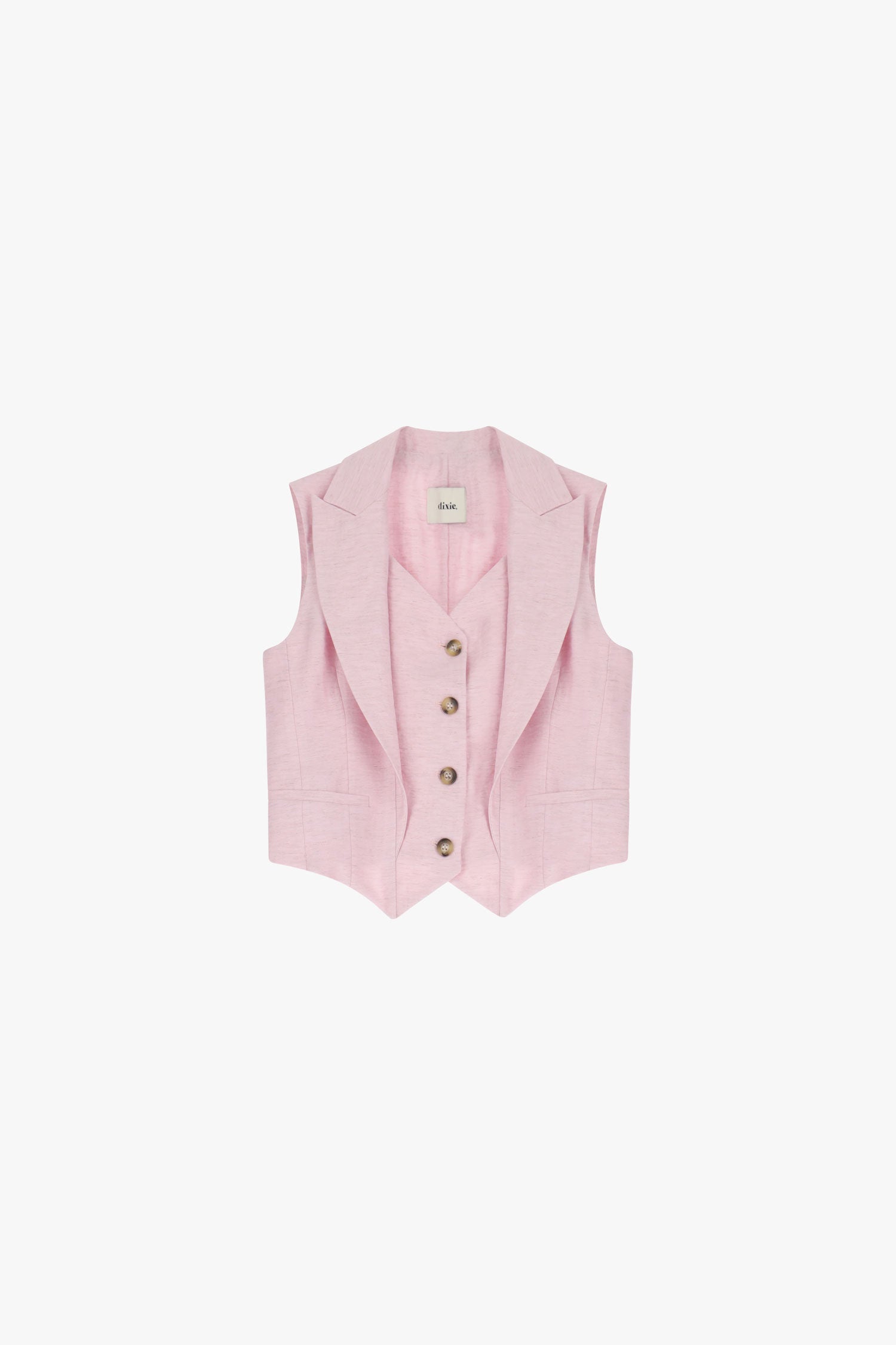 Gilet con collo a rever e tasche
