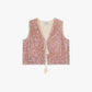 Gilet con paillettes e lacci