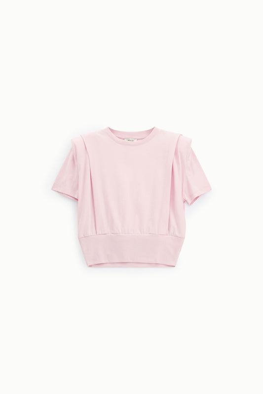 T-shirt corta fit morbido con spalle strutturate