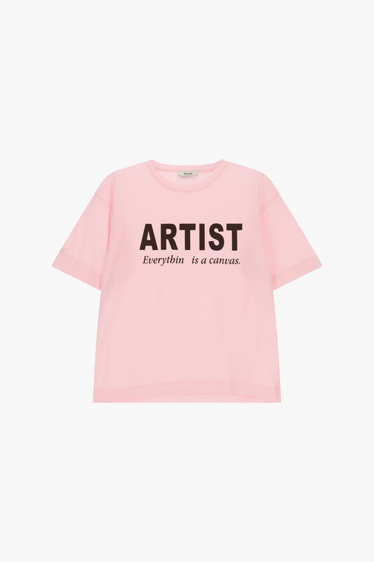 T-shirt a maniche corte stampa frontale artistica