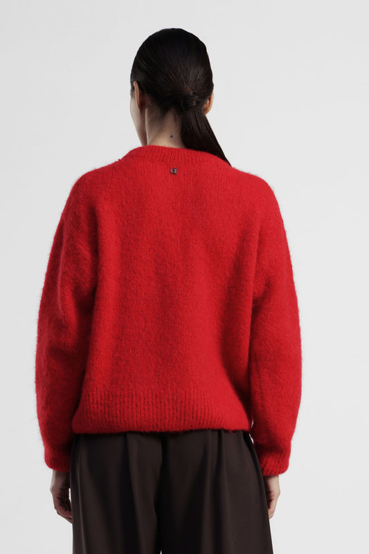 Maglione girocollo regular con lavorazione soffice