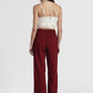 Pantaloni palazzo con piega centrale e tasche