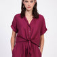 Camicia corta con nodo frontale