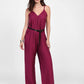 Jumpsuit con spalline e scollo a v