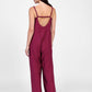 Jumpsuit con spalline e scollo a v