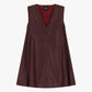 Vestito corto in similpelle con zip