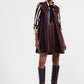 Vestito corto in similpelle con zip