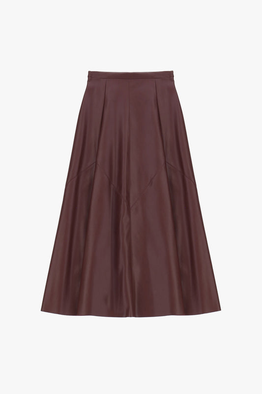 Gonna lunga in similpelle vita alta