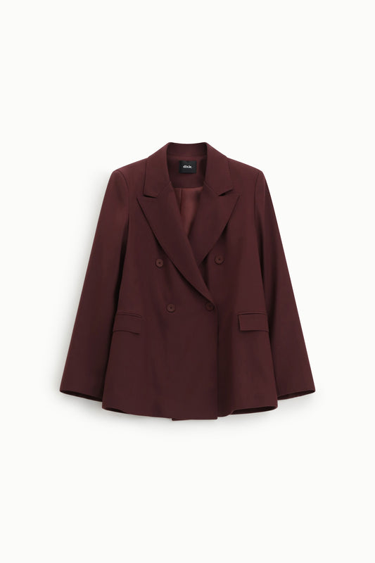Blazer doppiopetto con tasche a filetto