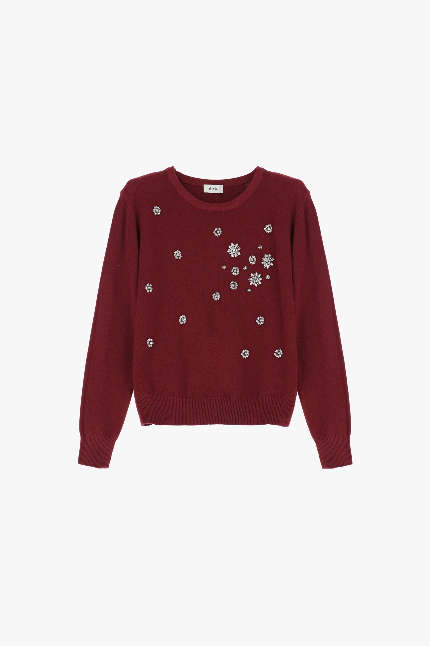 Maglione decorato con applicazioni floreali – Lizzy Roma