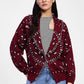 Cardigan con motivi e rifiniture