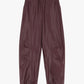 Trousers cropped fit effetto pelle con elastico