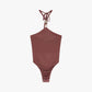 Body con scollo all’americana e dettaglio anello