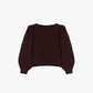 Maglione girocollo maniche lunghe con spalle arricciate
