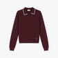 Pullover con colletto decorato