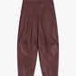Pantaloni in ecopelle ampi con vita alta