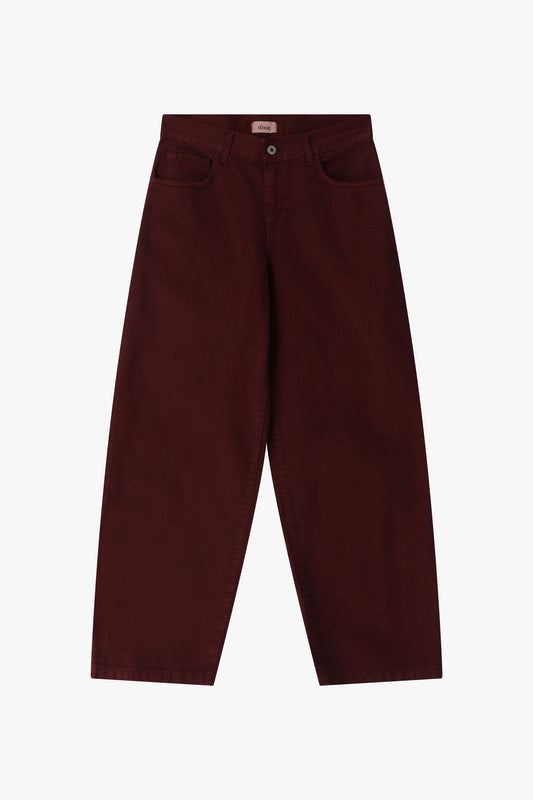 Trousers a gamba larga cropped