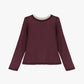 T-shirt manica lunga leggermente velata