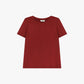 T-shirt satinata a maniche corte