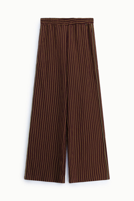 Pantaloni palazzo a righe vita alta