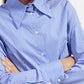 Camicia a righe con collo a punta