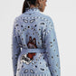 Cardigan con stampa vivace e cintura