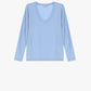 Maglia con scollo a v e maniche lunghe