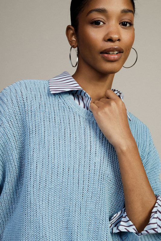 Maglione girocollo a maglia larga vestibilità rilassata