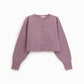 Cardigan con bottoni e maniche ampie