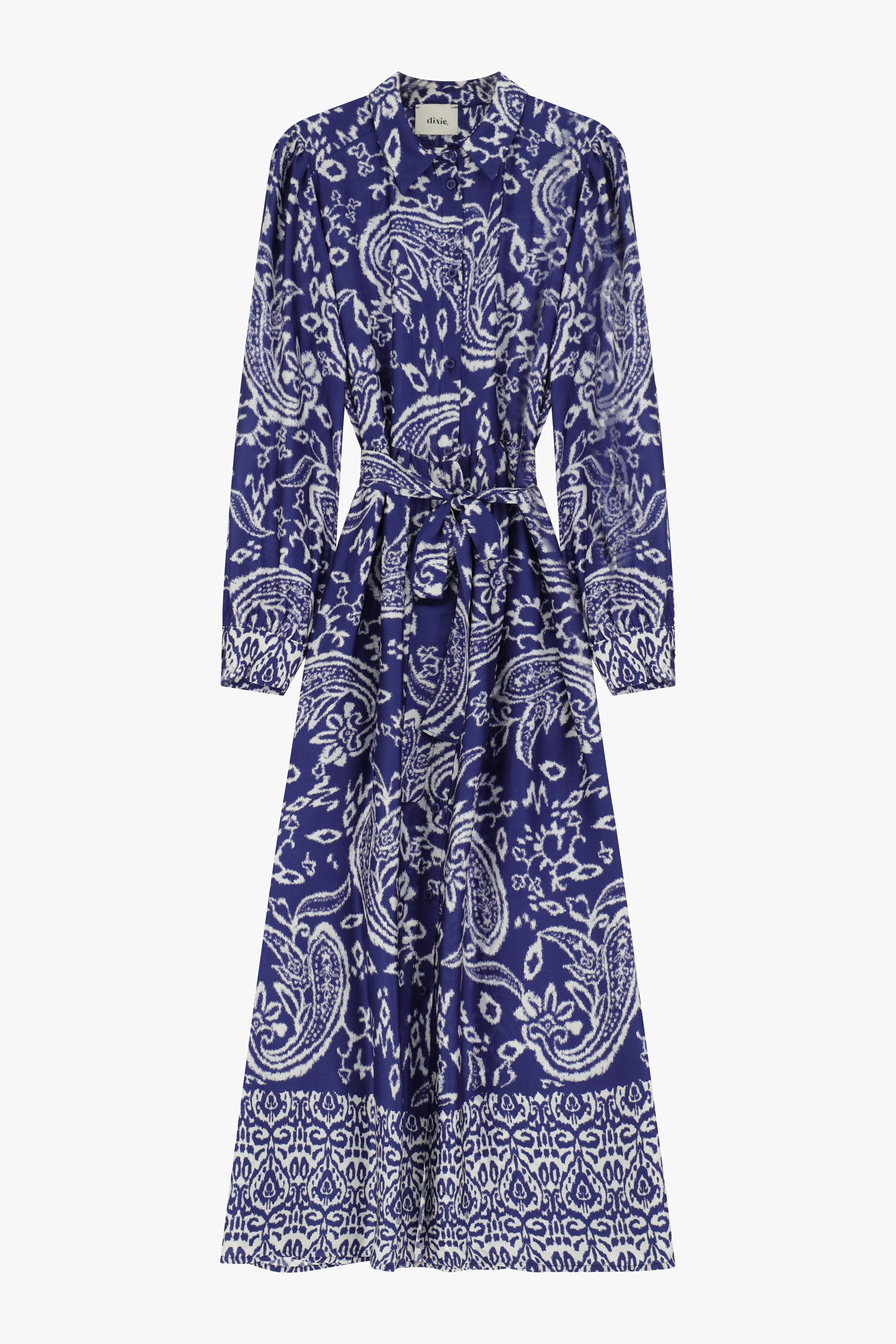 Abito lungo con stampa paisley