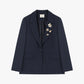 Blazer con dettagli floreali