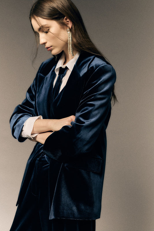 Blazer regular fit con tasche con patta