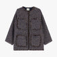 Tweed jacket con quattro tasche frontali