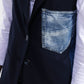 Gilet con tasche colorblock