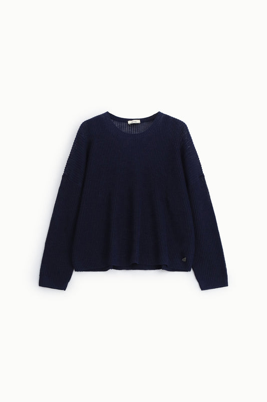 Maglione girocollo a maglia larga vestibilità rilassata