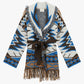 Cardigan con frange e cintura