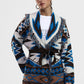 Cardigan con frange e cintura
