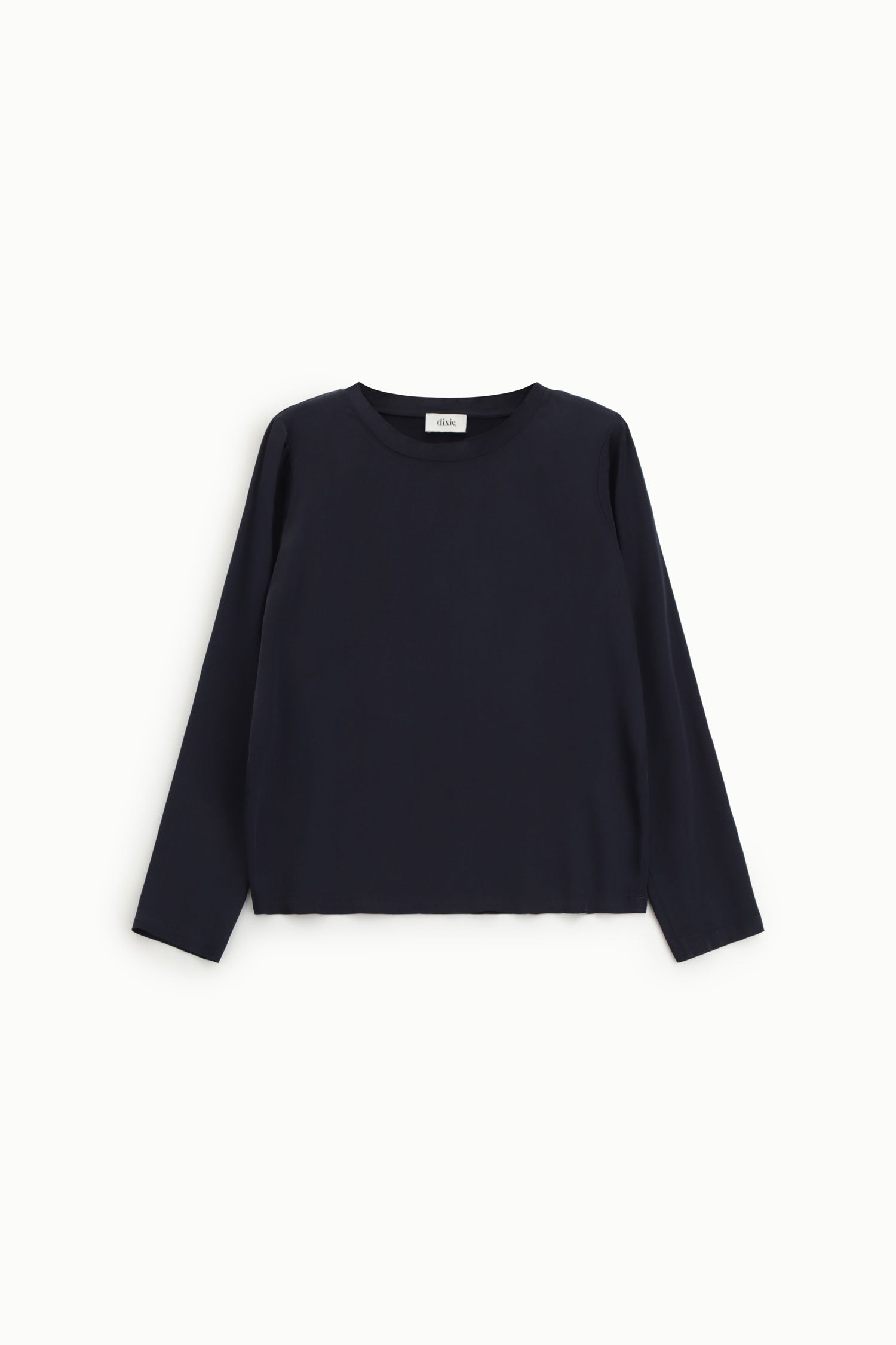 Top a manica lunga con scollo rotondo