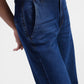 Jeans a gamba larga vita alta