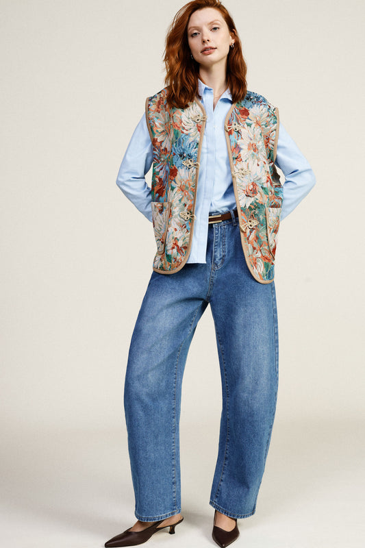 Jeans balloon fit con vita alta e gamba ampia