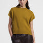 Maglione smanicato girocollo bordi a costine