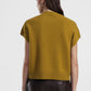 Maglione smanicato girocollo bordi a costine