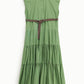 Vestito con cintura e colletto