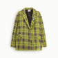 Blazer a quadri con chiusura a bottoni singoli