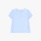 T-shirt satinata a maniche corte