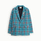 Blazer a quadri con chiusura a bottoni singoli