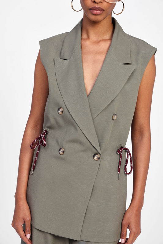Gilet con abbottonatura doppiopetto