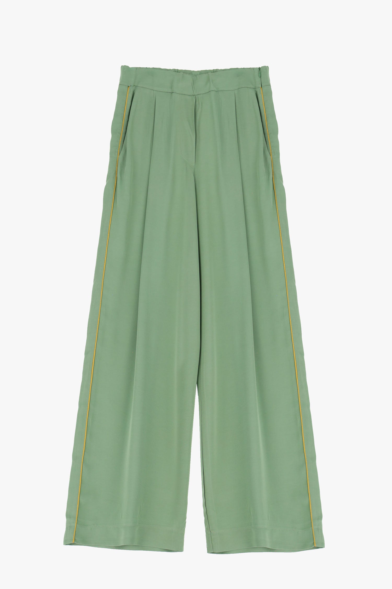 Pantaloni palazzo con pieghe eleganti